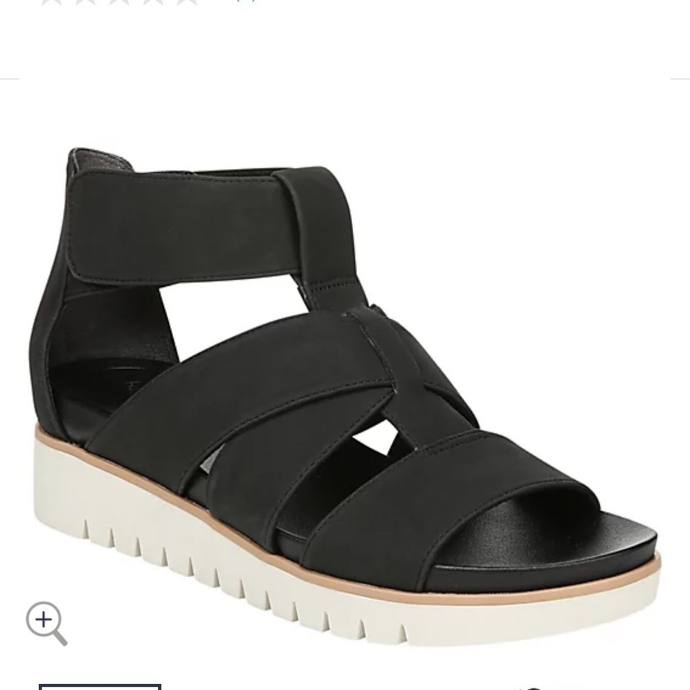 Dr. Scholl's Got This Strappy Wedge Black Sandals platform women size 9M